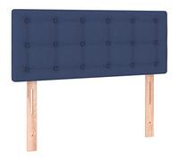 vidaXL Tête de Lit à LED Meuble de Chambre à Coucher Accessoire de Lit Simple Tête de Cadre de Lit Intérieur Bleu 100x5x78/88 cm Tissu