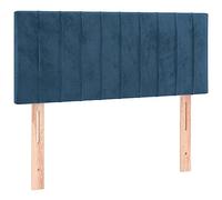 Vidaxl Tête De Lit À Led Bleu Foncé 100x5x78/88 Cm Velours Bleu