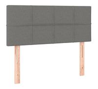 vidaXL Tête de lit à LED Gris foncé 90x5x78/88 cm Tissu
