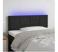 vidaXL Tête de Lit à LED Meuble de Chambre à Coucher Accessoire de Lit Simple Tête de Cadre de Lit Intérieur Noir 90x5x78/88 3121650