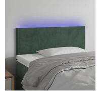 Hoofdbord LED 90x5x78/88 cm fluweel donkergroen3121371