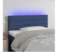 Hoofdbord LED 90x5x78/88 cm stof blauw3121740