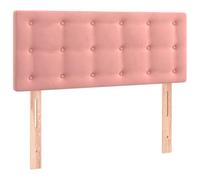 Vidaxl Tête De Lit À Led Rose 90x5x78/88 Cm Velours Rose