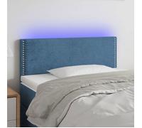 vidaXL Tête de Lit à LED Meuble de Chambre à Coucher Accessoire de Lit Simple Tête de Cadre de Lit Intérieur Bleu Foncé 3121512