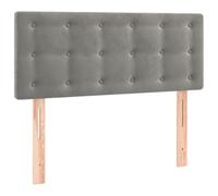 Vidaxl Tête De Lit À Led Gris Clair 80x5x78/88 Cm Velours Gris