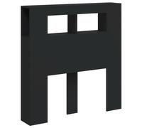 vidaXL Tête de lit à LED Noir 100x18,5x103,5 cm Bois d'ingénierie