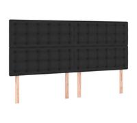 vidaXL Tête de lit à LED Noir 180x5x118/128 cm Similicuir