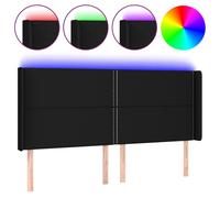 Tête de Lit à LED Bleu 147x16x78/88cm Tissu Meuble de Chambre à Coucher vidaXL