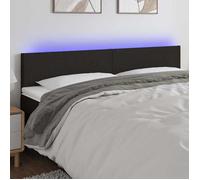 vidaXL Tête de lit à LED Noir 200x5x78/88 cm Tissu poids:11 kg 2648