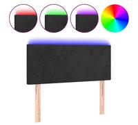 Vidaxl Tête De Lit À Led Noir 80x5x78/88 Cm Velours Noir