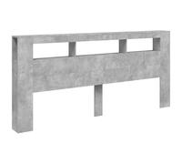 Vidaxl Tête De Lit À Led Gris Béton 220x18,5x103,5cm Bois D'ingénierie Gris