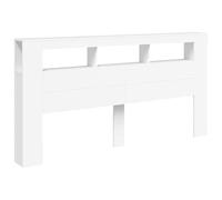 vidaXL Tête de Lit à LED, Panneau de Lit avec Rangement, Accessoire de Cadre de Lit, Meuble de Chambre à Coucher Maison, 837365