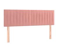 vidaXL Tête de lit à LED en velours 144x5x78/88 cm Rose