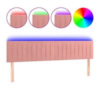 Hoofdbord LED 160x5x78/88 cm fluweel roze3121909