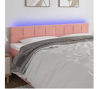 vidaXL Tête de lit à LED Rose 200x5x78/88 cm Velours 3121683.
