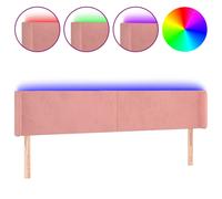 Vidaxl Tête De Lit À Led Rose 203x16x78/88 Cm Velours Rose
