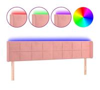 Vidaxl Tête De Lit À Led Rose 203x16x78/88 Cm Velours Rose