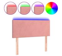 Vidaxl Tête De Lit À Led Rose 80x5x78/88 Cm Velours Rose