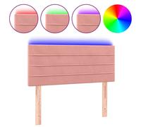 Vidaxl Tête De Lit À Led Rose 90x5x78/88 Cm Velours Rose