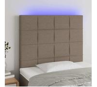 vidaXL Tête de lit à LED Taupe 90x5x118/128 cm Tissu poids:10.18 kg 18461