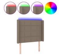 Hoofdbord LED 93x16x118/128 cm stof taupe3124034