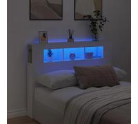 vidaXL Tête de Lit à LED, Tête de Cadre de Lit, Accessoire de Lit Double, Meuble de Chambre à Coucher Maison Intérieur, 837344
