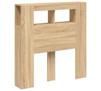 Tête de lit à LED chêne sonoma 100x18,5x103,5cm bois ingénierie