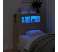 vidaXL Tête de Lit à LED, Tête de Cadre de Lit, Accessoire de Lit Simple, Meuble de Chambre à Coucher Maison Intérieur, 837332