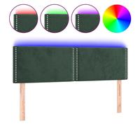 vidaXL Tête de Lit à LED Meuble de Chambre à Coucher Accessoire de Lit Double Tête de Cadre de Lit Intérieur Vert Foncé 3121523