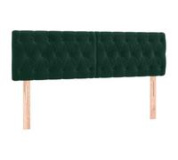 vidaXL Tête de lit LED Velours Vert foncé 160x7x78/88 cm