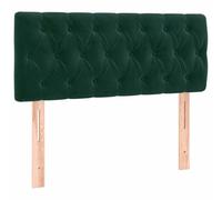 vidaXL Tête de lit 3121987 LED Velours Vert foncé 90x7x78/88 cm