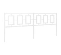 vidaXL Tête de Lit, Accessoire de Lit avec Pieds, Tête de Cadre de Lit, Meuble de Chambre à Coucher Maison Intérieur, Métal Blanc 200 cm