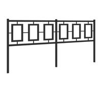 vidaXL Tête de Lit, Accessoire de Lit avec Pieds, Tête de Cadre de Lit, Meuble de Chambre à Coucher Maison Intérieur, Métal Noir 180 cm