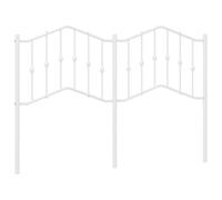 vidaXL Tête de lit métal blanc 140 cm