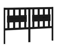 vidaXL Tête de Lit Accessoire de Lit Double Meuble de Chambre à Coucher Tête de Cadre de Lit Intérieur Noir 145,5x4x100 cm Bois Massif de Pin