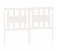 vidaXL Tête de Lit Accessoire de Lit Double Meuble de Chambre à Coucher Tête de Cadre de Lit Intérieur Blanc 145,5x4x100 cm Bois Massif de Pin