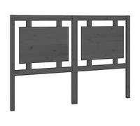 vidaXL Tête de Lit Accessoire de Lit Meuble de Chambre à Coucher Tête de Cadre de Lit Double Intérieur Gris 145,5x4x100 cm Bois Massif de Pin