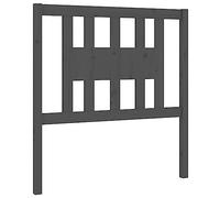 Hoofdbord 96x4x100 cm massief grenenhout grijs818652