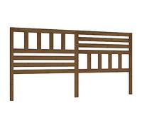 vidaXL Tête de Lit Adulte Double sur Pied pour Chambre à Coucher - Marron Miel - 186x4x100 cm - Bois Massif de Pin