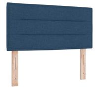 vidaXL Tête de lit Autre avec tête de lit Bleu 90 cm Tissu, Tête de lit Ajustable, revêtement en Tissu Moderne, Design réglable en Hauteur, Accessoires stylés pour Chambres contemporaines