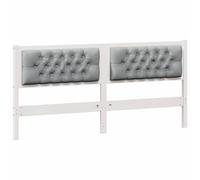 vidaXL Tête de lit Autre Blanc et gris clair 160 cm Bois massif en pin