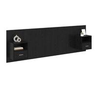 vidaXL Tête de lit 3 pcs avec armoires – Chêne noir – Bois d'ingénierie