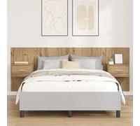 vidaXL Tête de lit avec armoire avec tiroir 3 pcs Chêne artisanal
