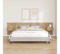 vidaXL Tête de lit avec armoire avec tiroir 3 pcs Chêne artisanal
