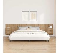 vidaXL Tête de lit avec armoire avec tiroir 3 pcs Chêne artisanal