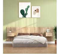 vidaXL Tête de lit avec armoires Chêne sonoma Bois d'ingénierie 3115702