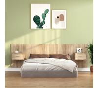 vidaXL Tête de lit avec armoires Chêne sonoma Bois d'ingénierie 3115702