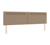 vidaXL Tête de lit avec des lumières à LED Cappuccino 200 cm PVC, Têtière Moderne pour Chambre, rectangulaire, réglable en Hauteur, Design Mural LED, Durable, Polyvalente