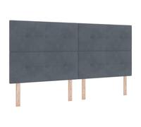 vidaXL Tête de lit avec des lumières à LED Gris 100 cm Velours, Chambre, Tête de lit Moderne, Cadre de lit LED, Douillet, Décor élégant, Meubles minimalistes, Capitonné