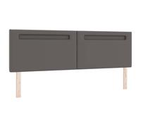 vidaXL Tête de lit avec des lumières à LED Gris 180 cm PVC, Têtière Moderne pour Chambre, rectangulaire, réglable en Hauteur, Design Mural LED, Durable, Polyvalente